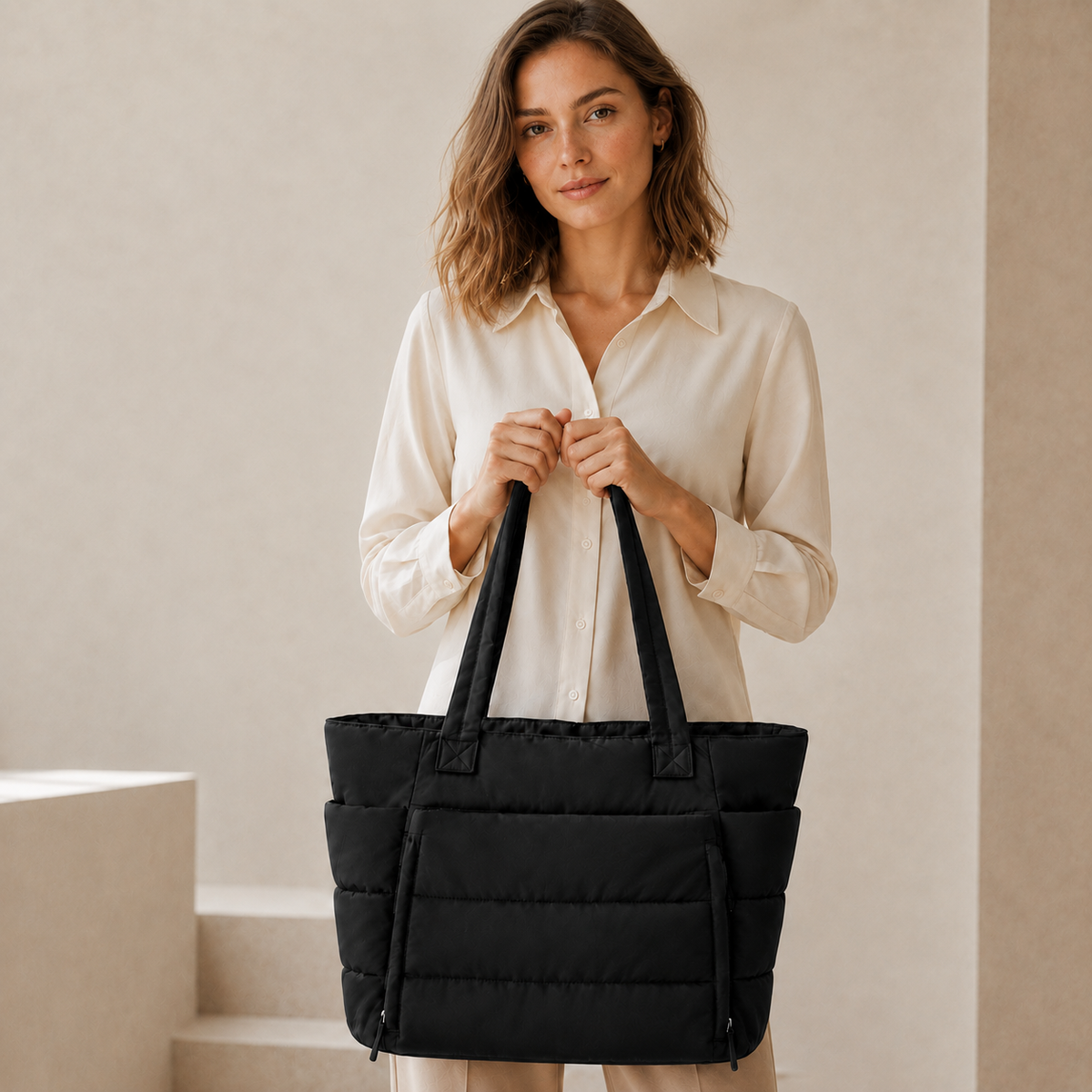 The Harper Quilted Tote