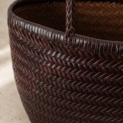 The Siena Woven Leather Tote