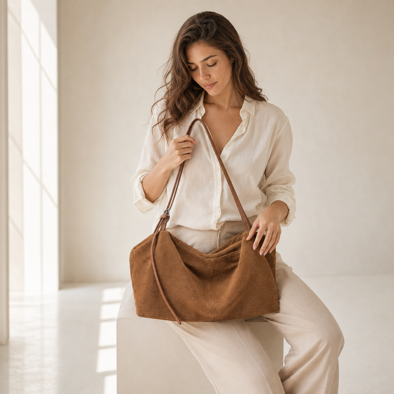 The Florence Suede Shoulder Bag