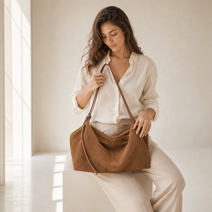 The Florence Suede Shoulder Bag