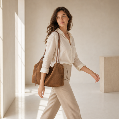 The Florence Suede Shoulder Bag