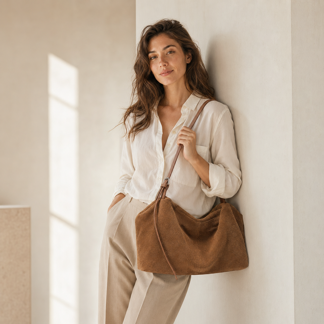 The Florence Suede Shoulder Bag