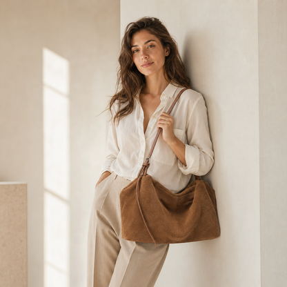 The Florence Suede Shoulder Bag
