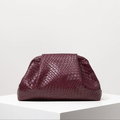 The Bordeaux Woven Clutch